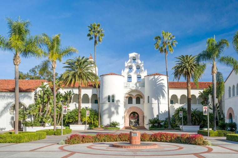 Hepner Hall on San Diego University campus