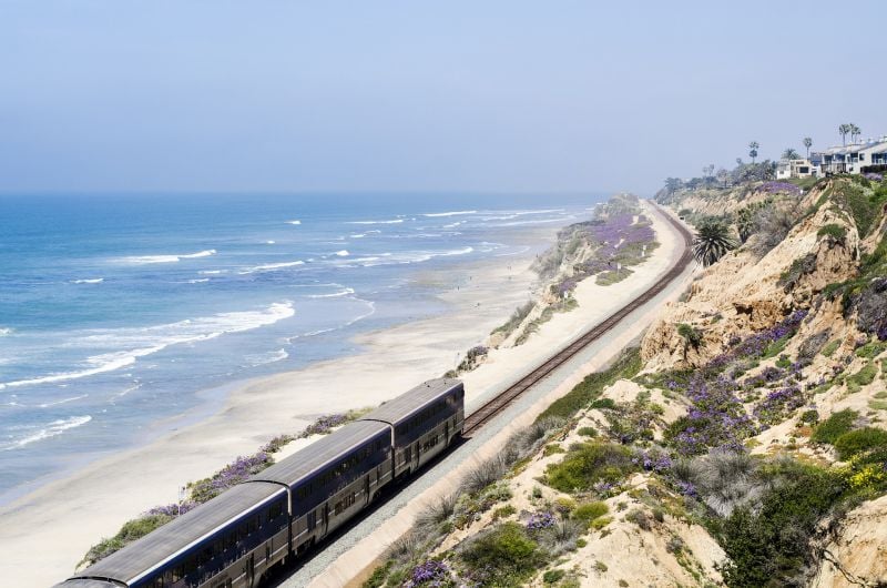 Train along San Diego Costline